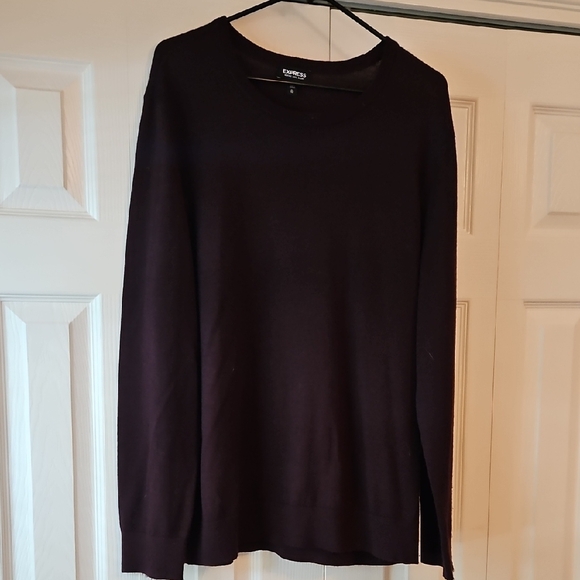 Express Deep Plum Knit Top / Sweater - Picture 1 of 5